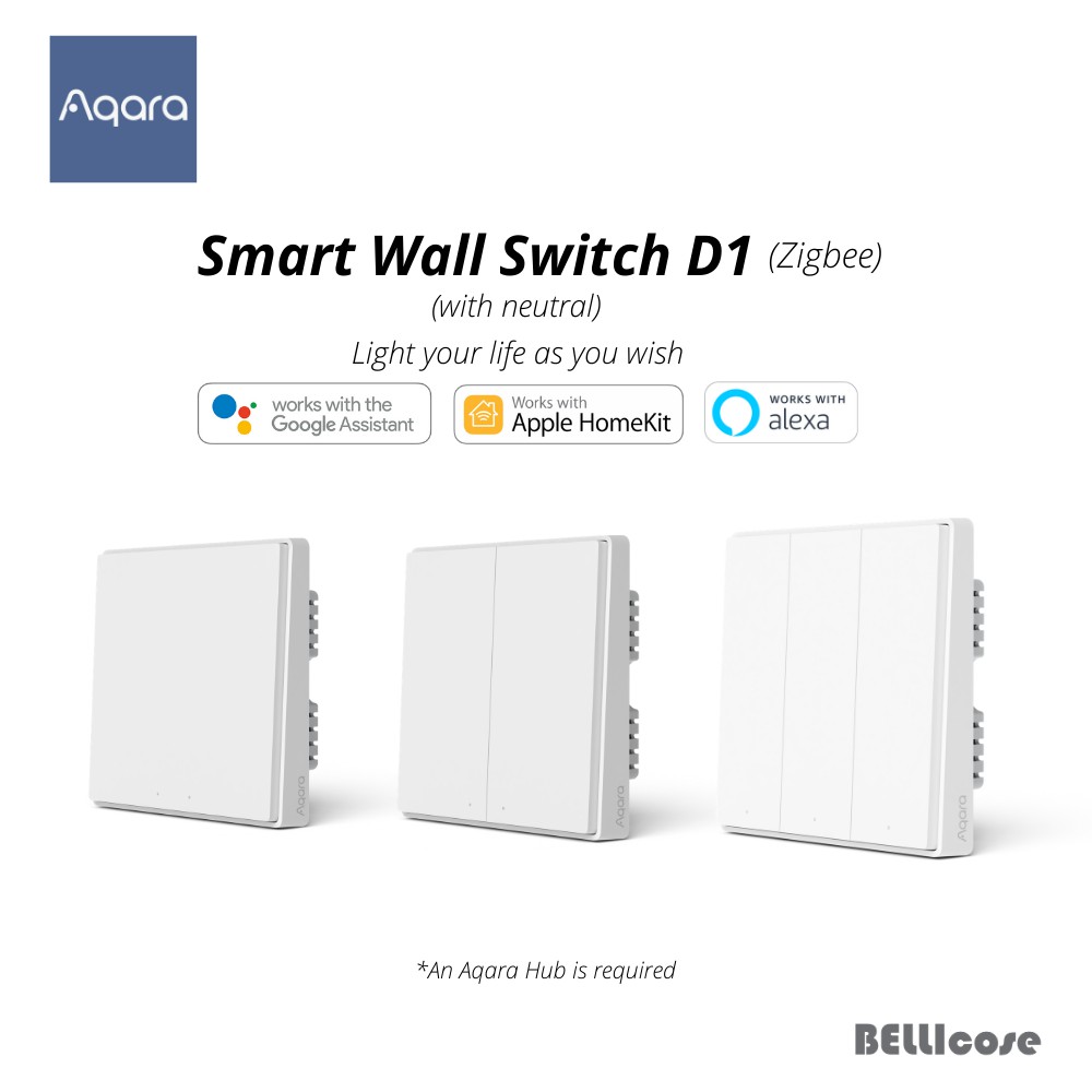 Aqara Wall Switch D1 With Neutral (Aqara Store Malaysia) Shopee