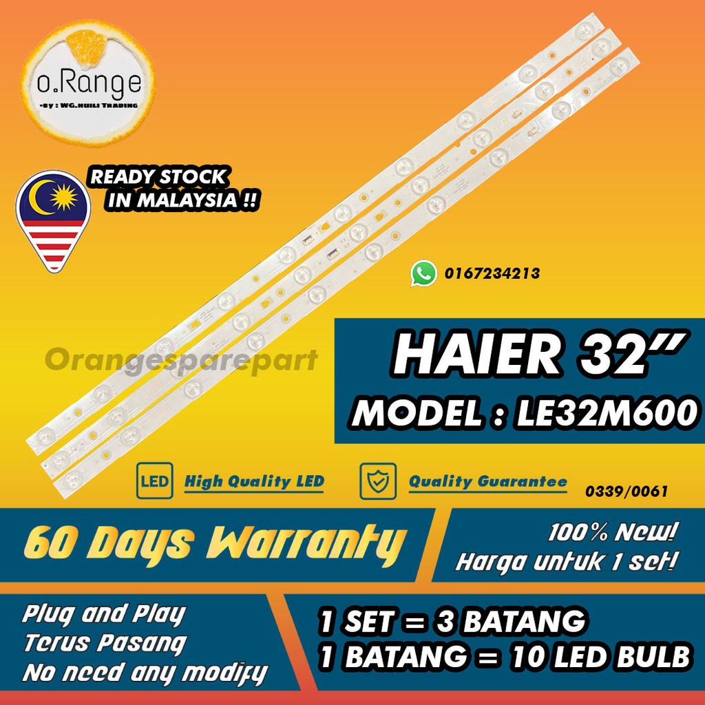 LE32M600 HAIER 32" LED TV BACKLIGHT (LAMPU TV) HAIER 32 INCH LED TV ...