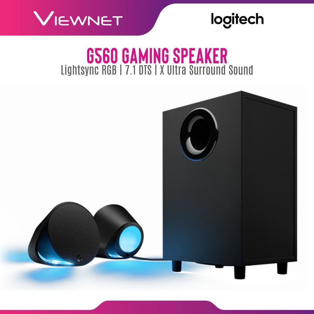 Logitech G560 RGB PC Gaming Speakers with Game-Driven Lighting With DTS ...