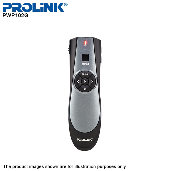 PROLiNK PWP102G 2.4GHz Wireless Presenter Red Laser Pointer with Air ...