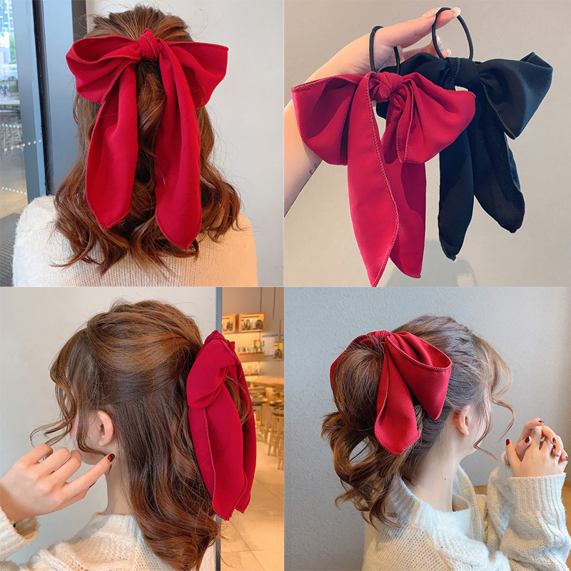 Korean Large Bowknot Cute Hair Tie Girl Sweet Hairband Hair Accessories ...