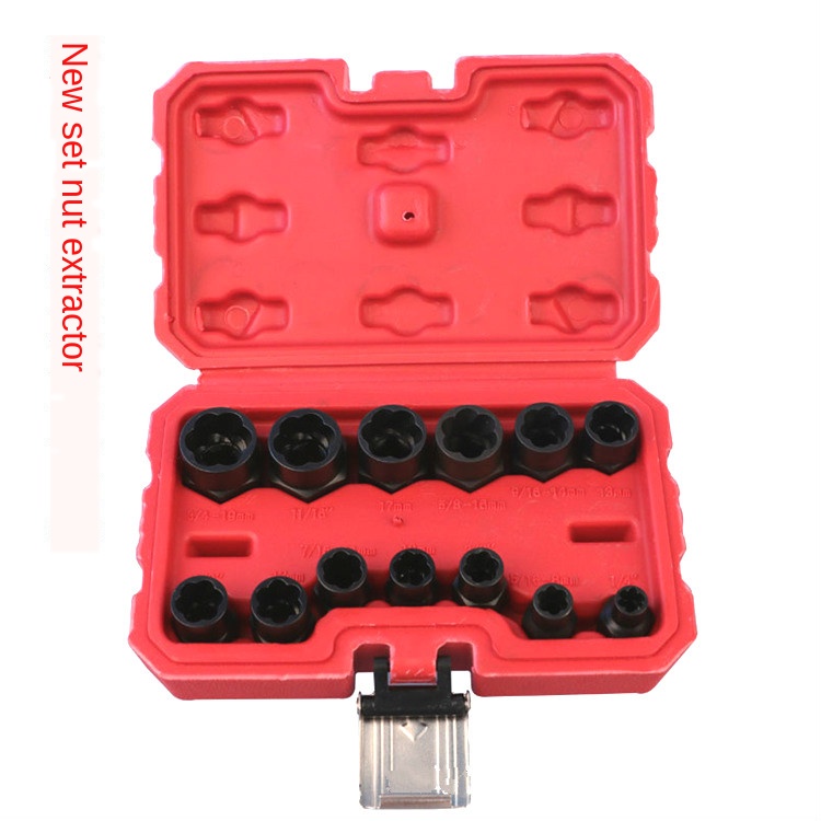 13Pcs Screw Remover Extractor Socket Kit Impact Damaged Bolt Nut ...