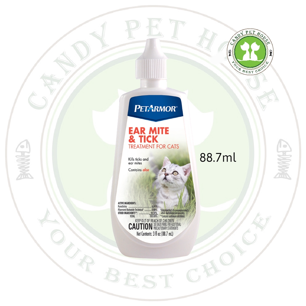 PetArmor / Pet Armor Ear Mite & Tick Treatment For Cats 88.7ml Shopee