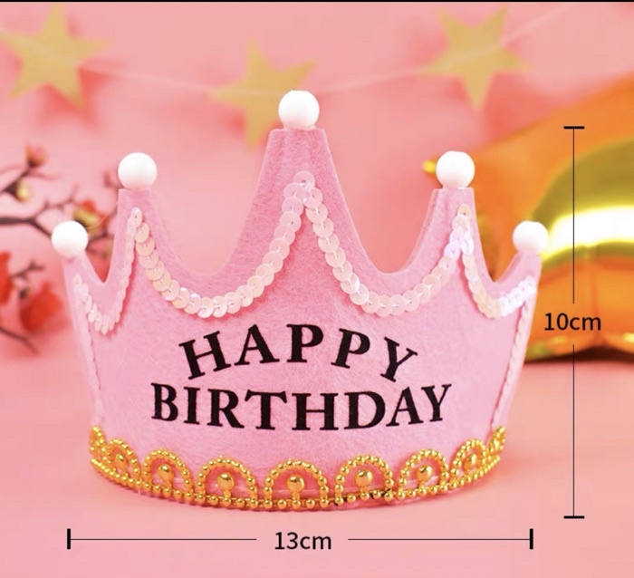 Ship24HrsPrk🎂LED Music Happy Birthday Party Hat Crown Princess King ...