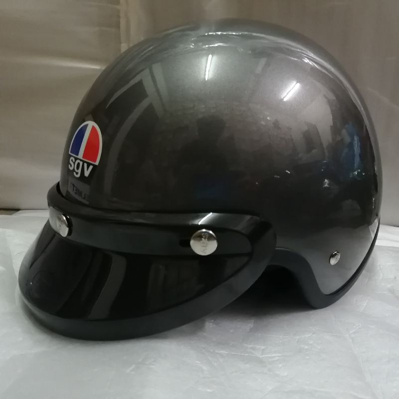 SIRIM CERTIFICATE Helmet sgv wings black blue red grey steng HALF visor ...