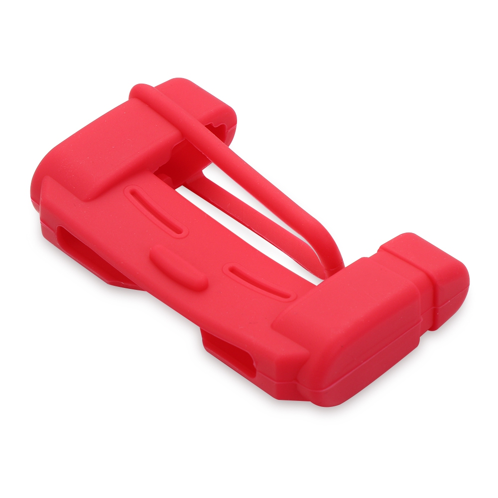 Red Silicone Seat Belt Buckle Cover – Anti-Scratch, Noise-Reducing Clip Protector For All Cars (1pc)