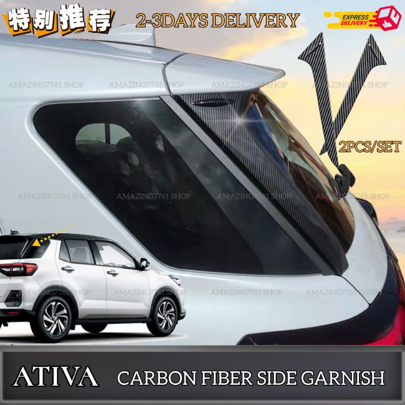 AMAZING PERODUA ATIVA REAR SPOILER SIDE GARNISH COVER WINDOW SIDE COVER ...