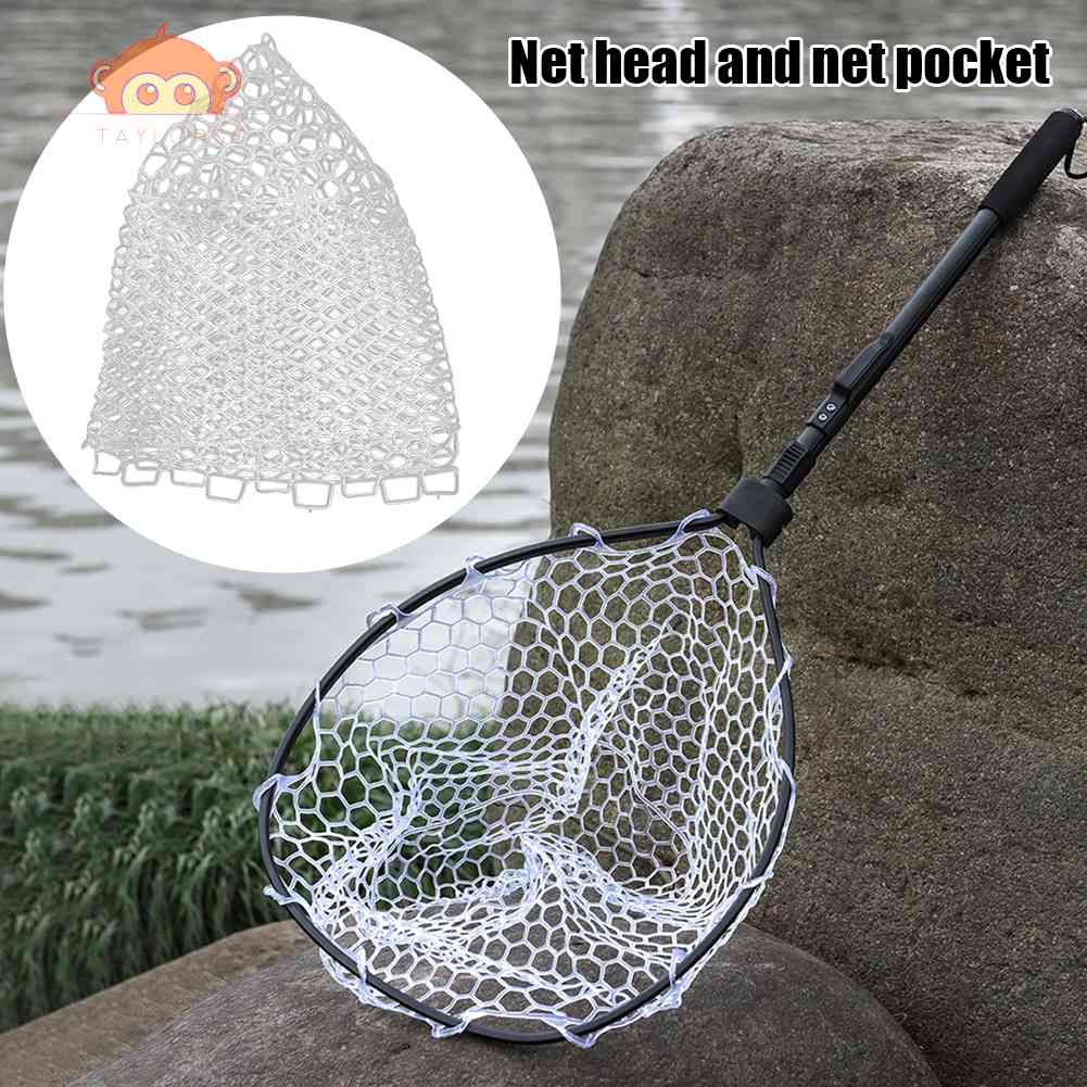Rubber Fishing Nets Mesh Fish Catch Release Network Trap Landing Dip Net [taylorss.my] Shopee