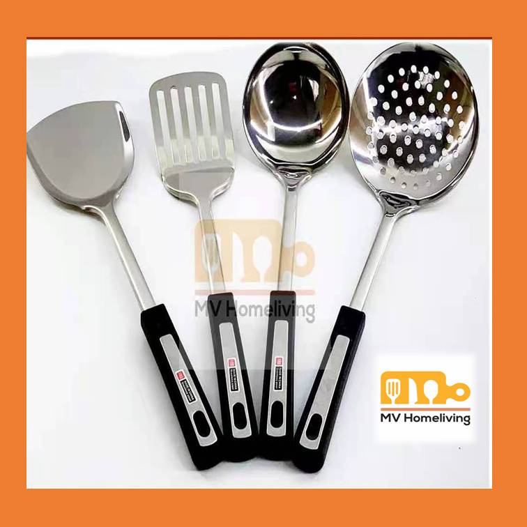 4PCS KITCHEN COOKING TOOLS SET-STAINLESS STEEL !!!READY STOCKS ...