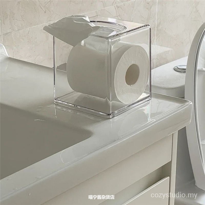 INS Classy Acrylic Transparent Tissue Box High-End Square Plastic ...