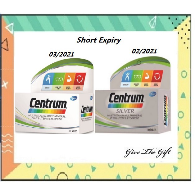 Centrum Multivitamins+Minerals 100s(Exp 03/2021)/Centrum Silver