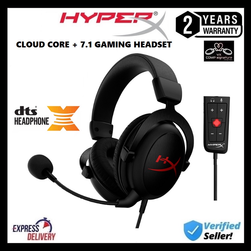 HYPER X CLOUD CORE + 7.1 GAMING HEADSET 4P4F2AA DTS X SPATIAL ...