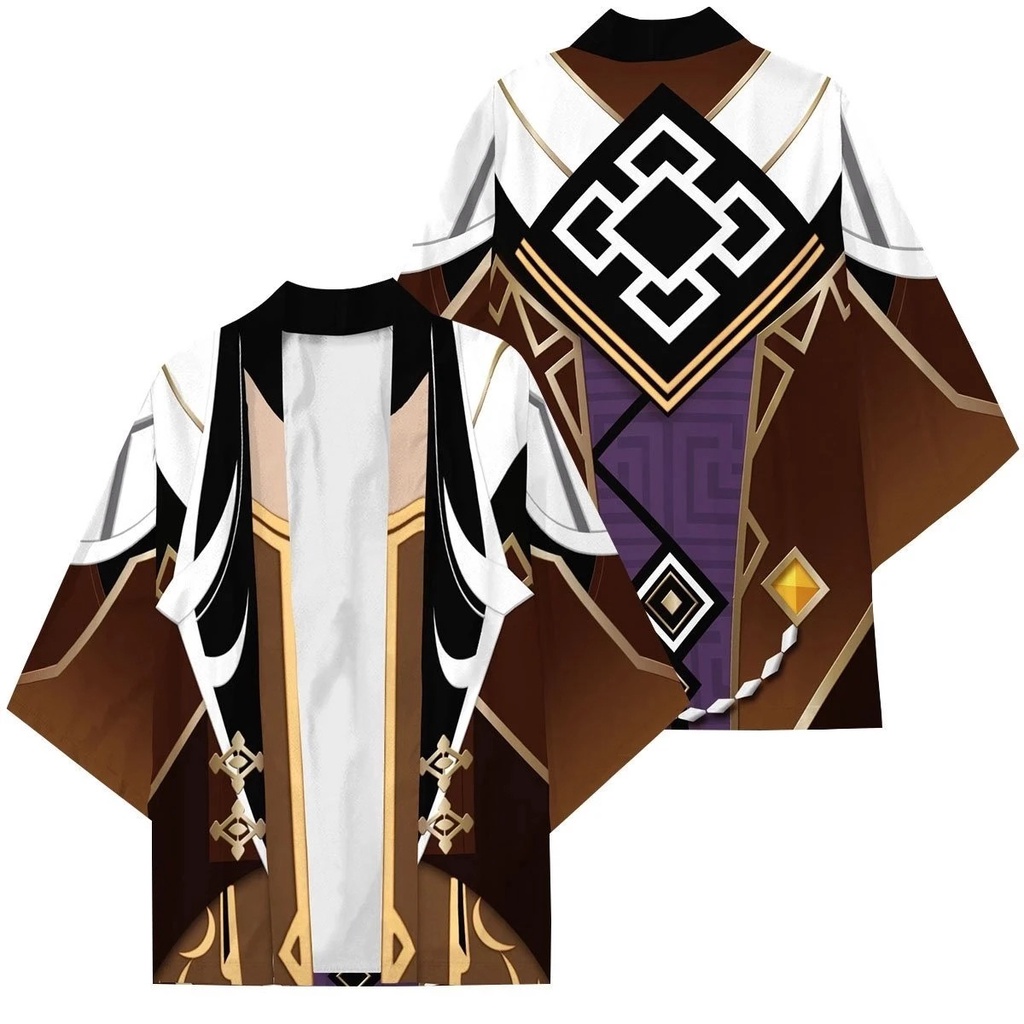 Haori Clothes Cosplay Kimono Game Genshin Impact Zhongli Clothes Can Be ...