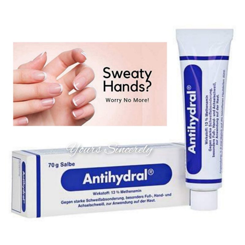 Antihydral cream for Hyperhidrosis/Sweaty Hands, Underarm and Feet