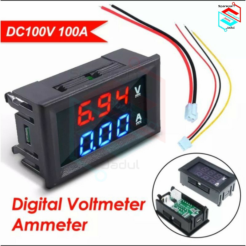 Dual Voltmeter & Digital LED Amperemeter 3BIT 10A 100V | Shopee Malaysia