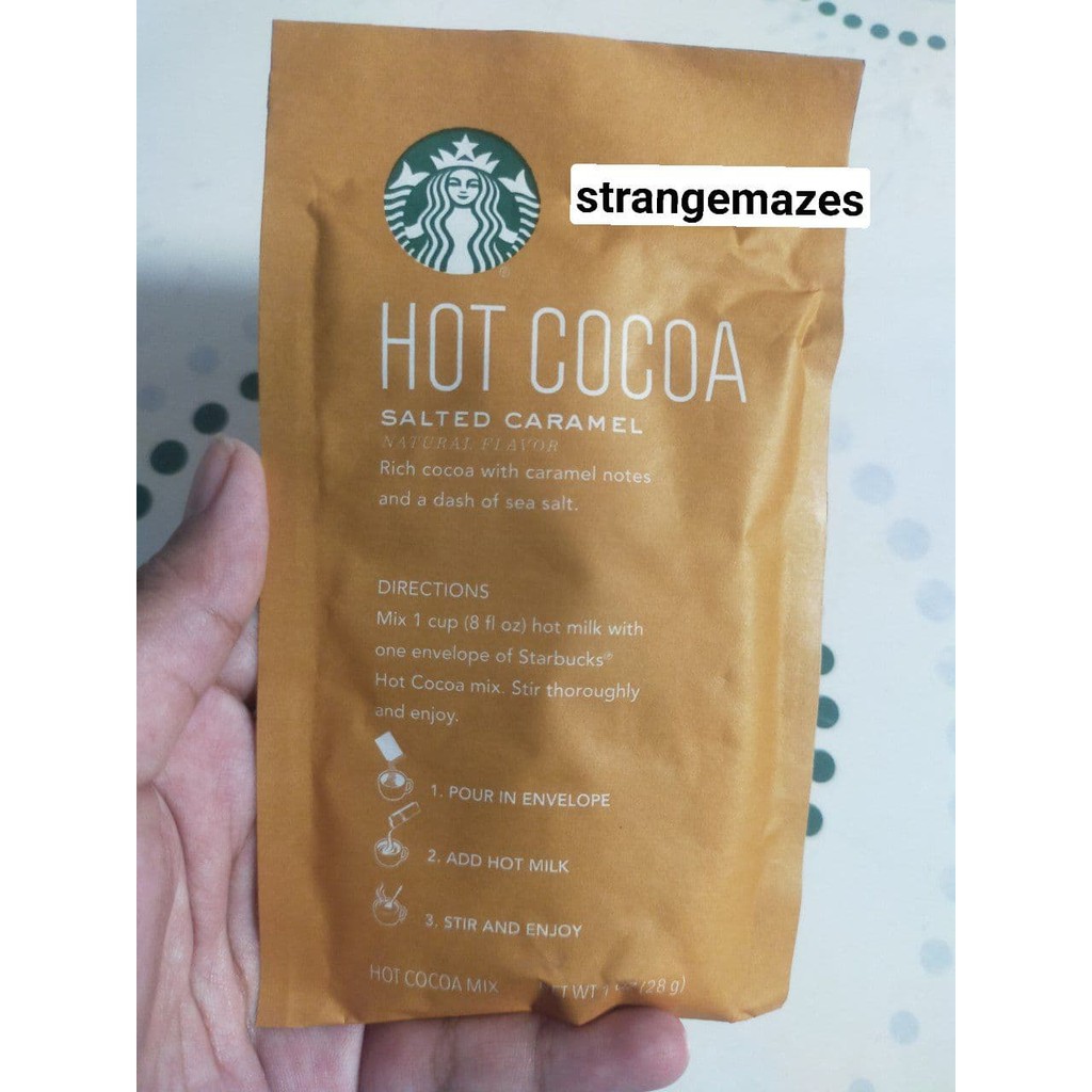 Starbucks Premium Instant Mixes Hot Cocoa Salted Caramel 6 Sachets Shopee Malaysia 7908