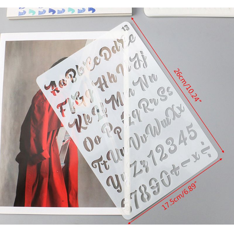 40pcs Set English Letter Stencils for Painting Mould Alphabet