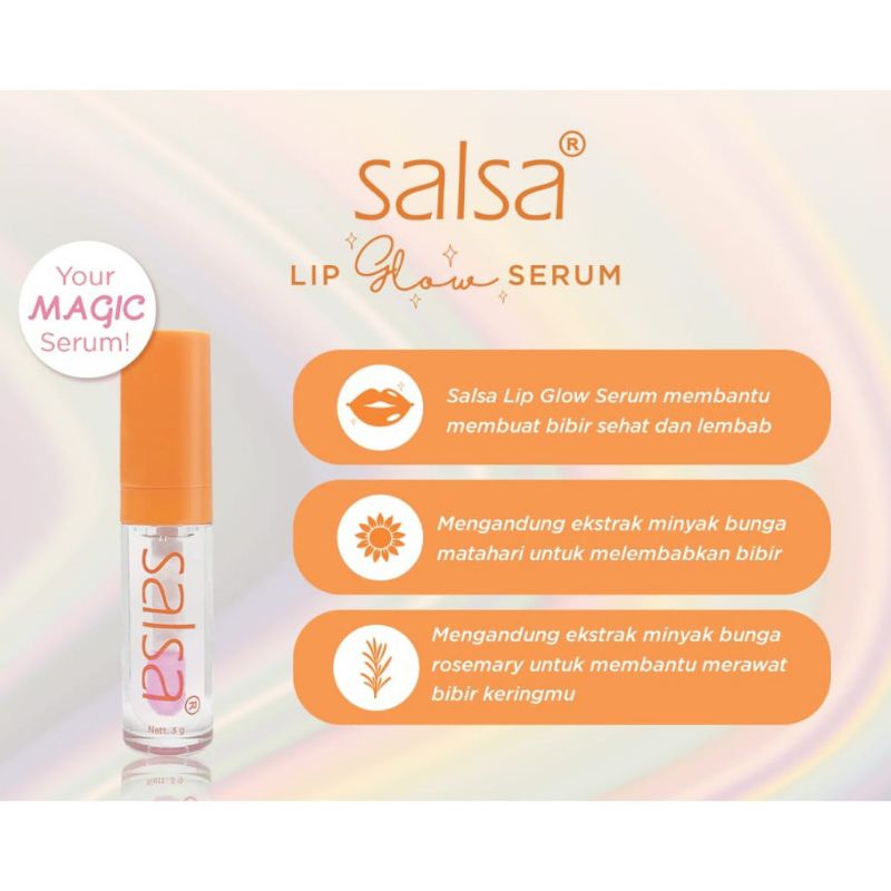 Salsa Lip Tinted Glow Serum Coral Nude Twilight 3gr Lippie Gloss