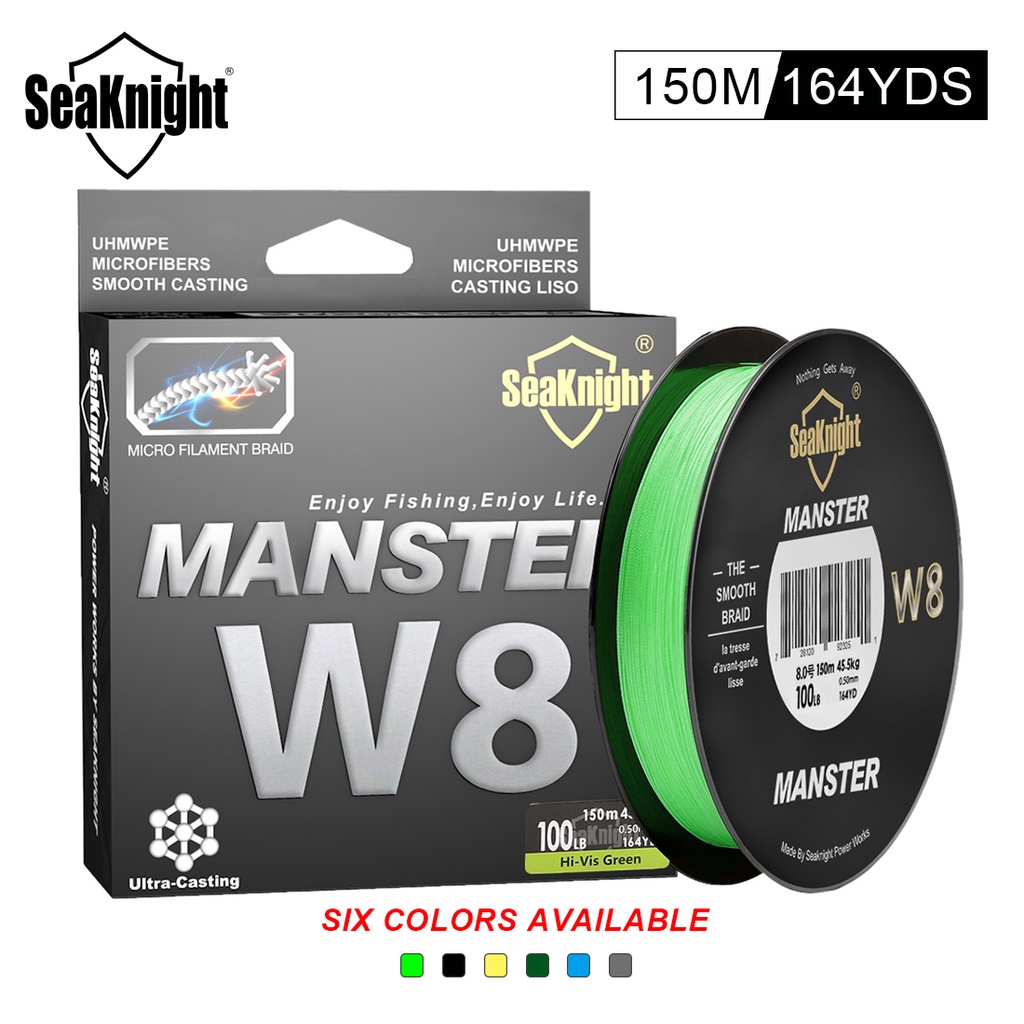 SeaKnight MONSTER/MANSTER W8 8 Strands Braided Fishing Lines PE Strong  Multifilament (150m/20-100LB)