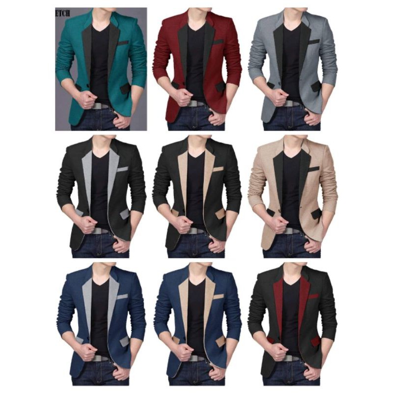 Feroy BLAZER/Men's SEMI Suit/Men's CASUAL Long Sleeve Shirt | Shopee ...