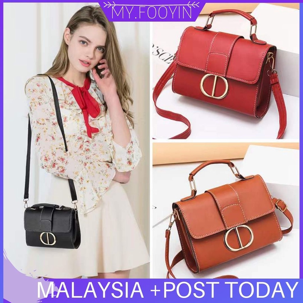 N173 READY STOCK MYFOOYIN woman leather sling bag shoulder tote bag ...