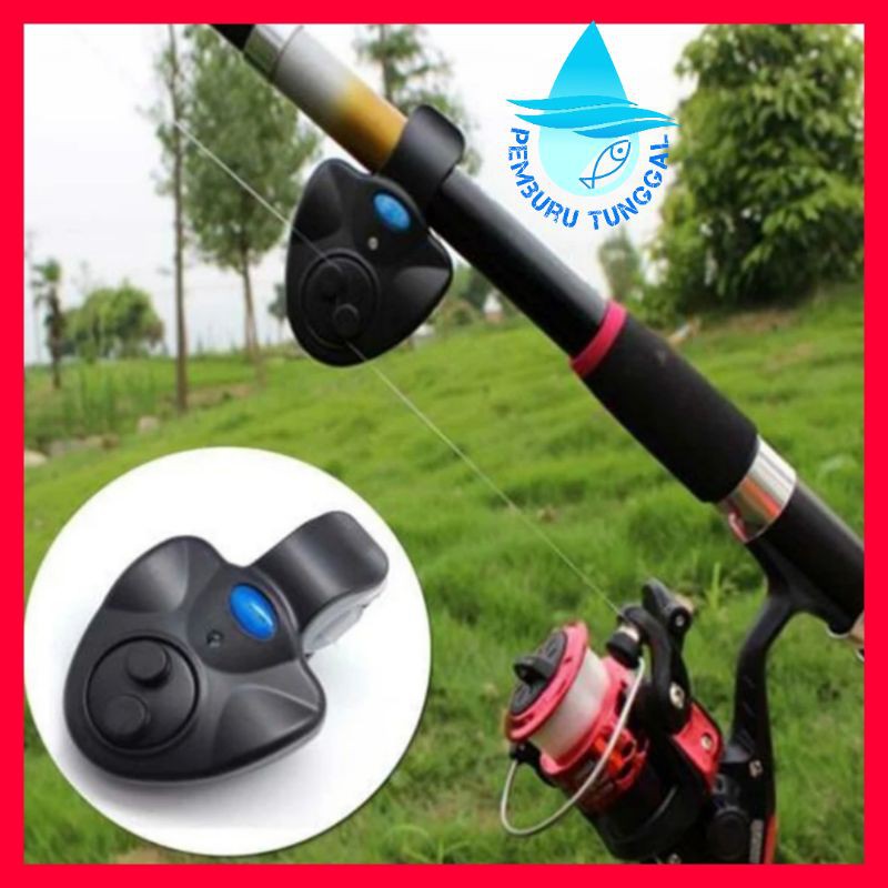 Loceng Pancing Electronic, Fishing Bite Alarm Indicator LED Sound Alert On Fishing  Rod with Loud Siren Daytime Black