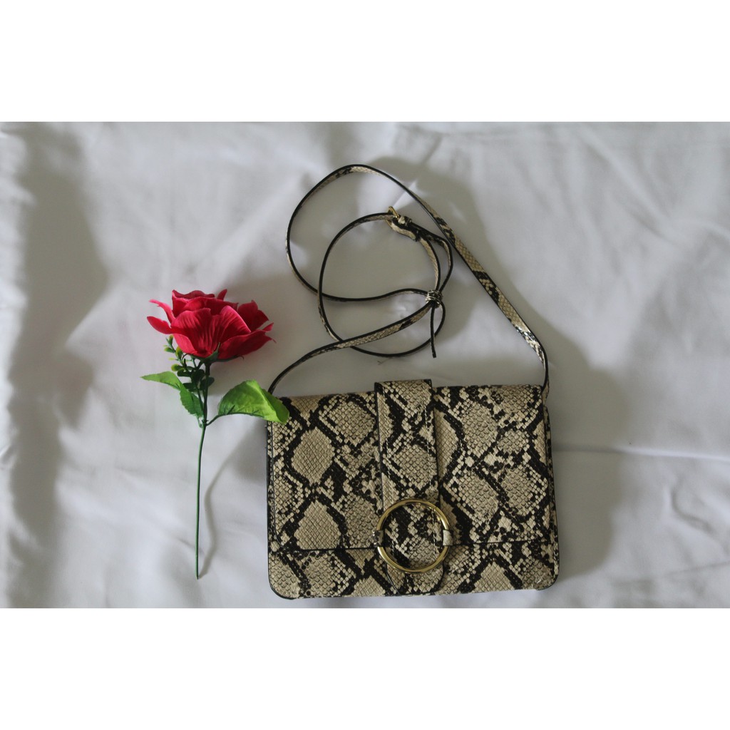 Mango snakeskin effect bag hot sale