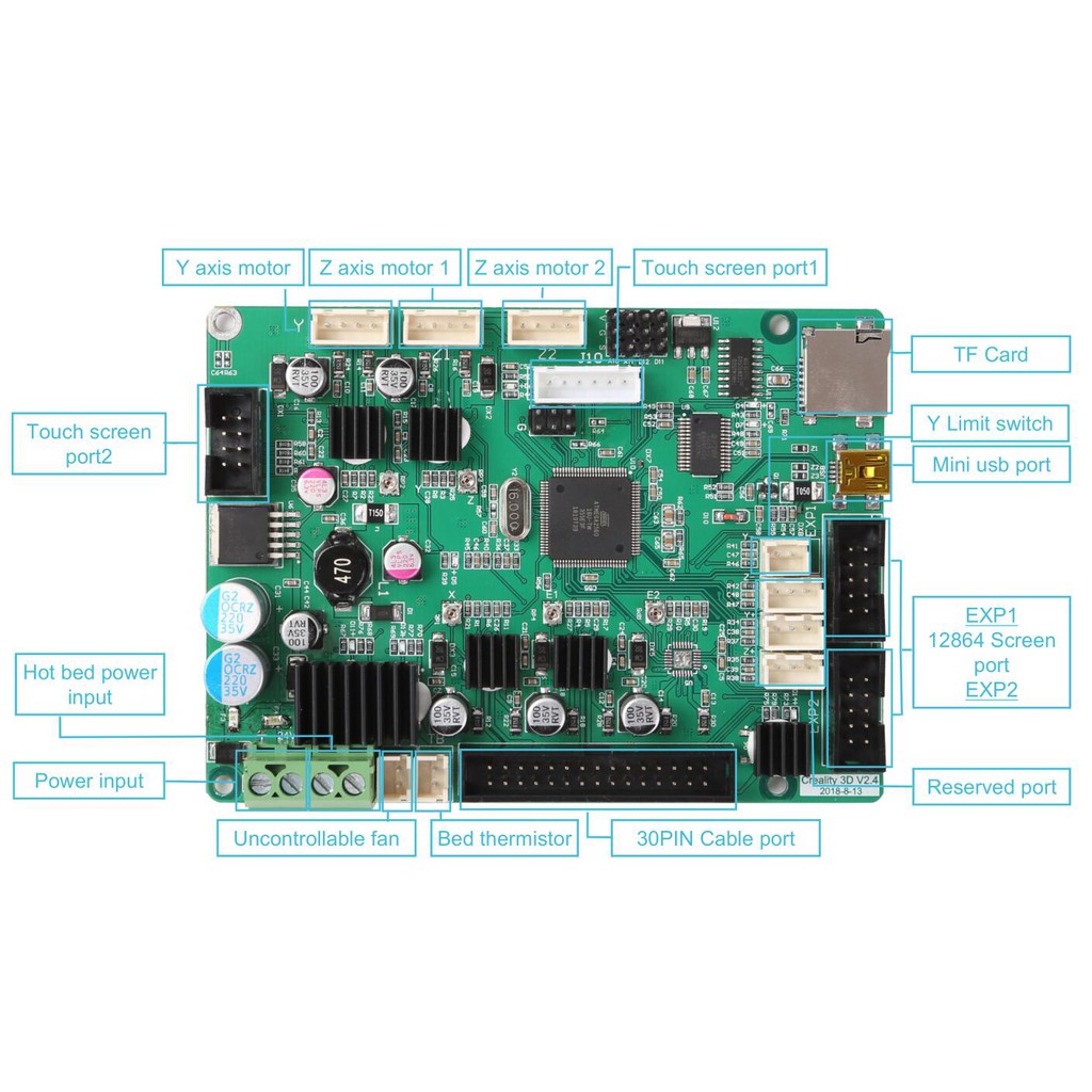Motherboard Creality V2.4 3d printer control Board for CR-10S Pro and ...
