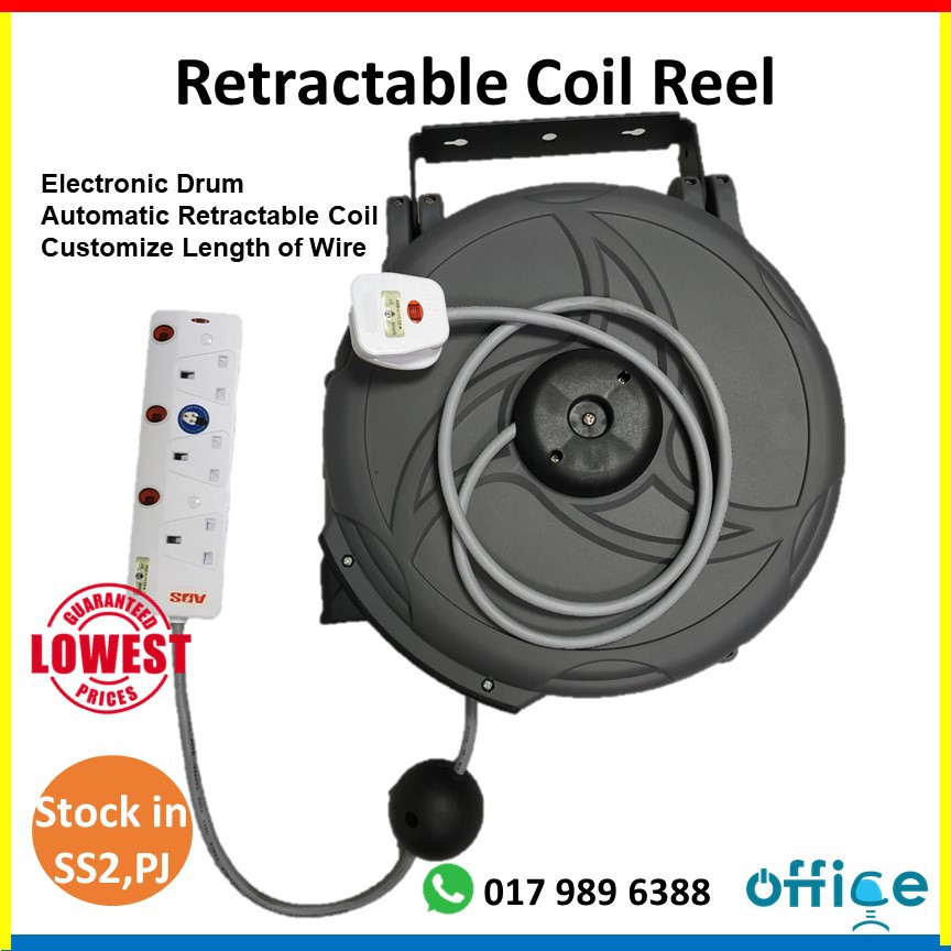 PJ Rdy Stock] Auto-Retractable Reel Cord Hose Reel Power Cord Reel