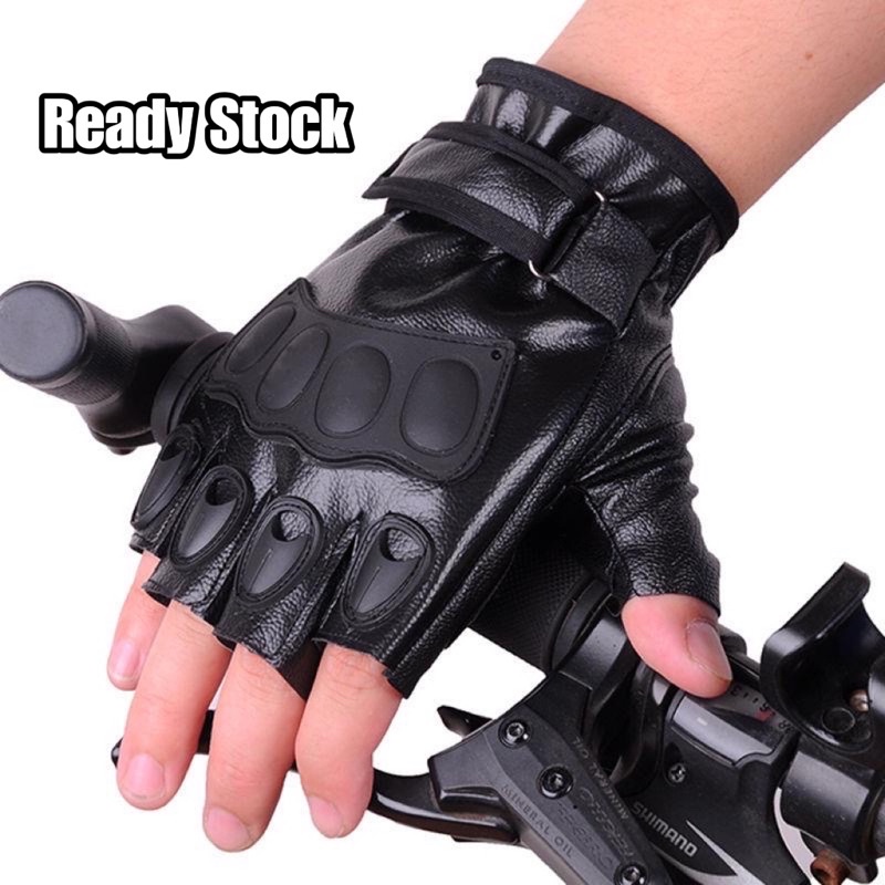 Riding Glove Anti Slip Half Finger Motorcycle Rider Gym Gloves Fishing ...