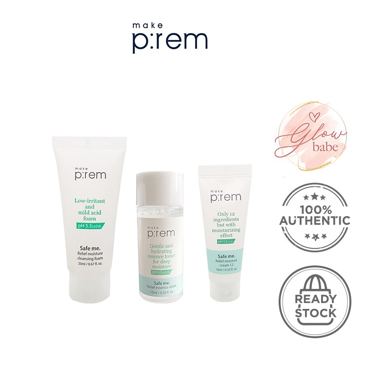 Make Prem Mini Set [Cleanser, Toner, Moisturizer] | Shopee Malaysia