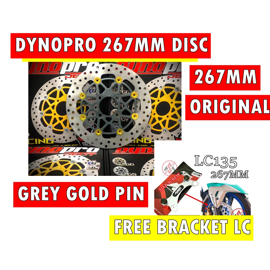 Lc135 Dynopro Brake disc Plate 267mm 8 Pin 4 Hole Floading Disc Brek 4 ...