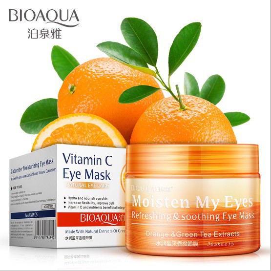 BIOAQUA 36's Orange Extract Vitamin C Refreshing & Soothing Eye Mask