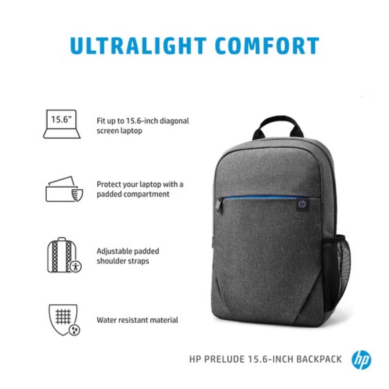 Genuine Original HP 15.6 Prelude Laptop Backpack Bag Beg Shopee