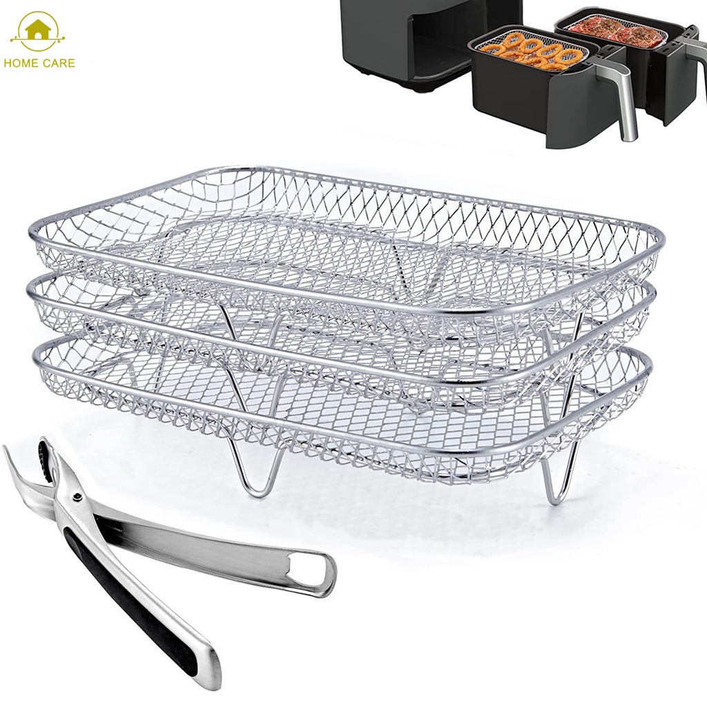 304 Stainless Steel Air Fryer Rack for Ninja Dual Air Fryer Stackable ...