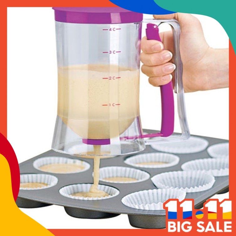 Batter Dispenser Cake Cupcake Snap Helper Muffins Dispenser Mess
