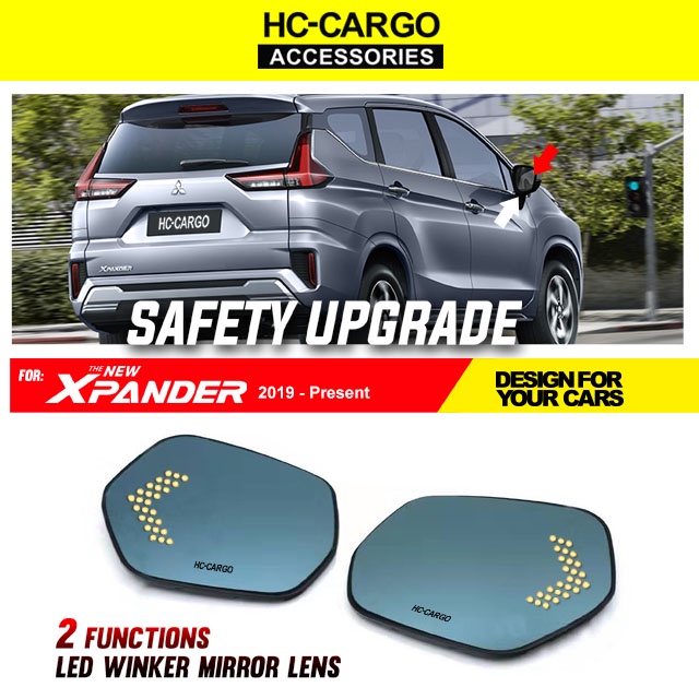 Hc-Cargo Mitsubishi Xpander LED Winker Mirror Lens Blue Mirror with LED ...