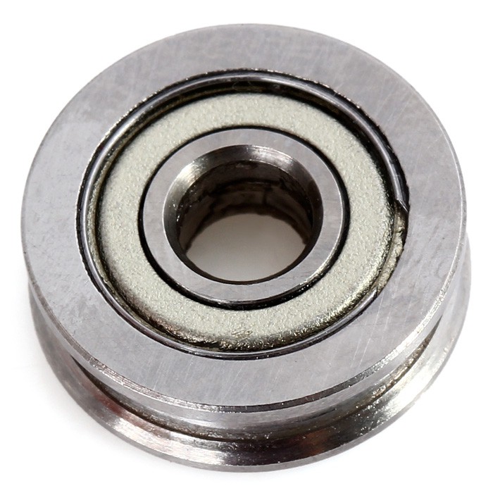 Chiloskit 20pcs 15mm Deep Metal V Groove Guide Pulley Bearing Wheel Rail Ball Bearings Wheel 4x13x6mm Colombia