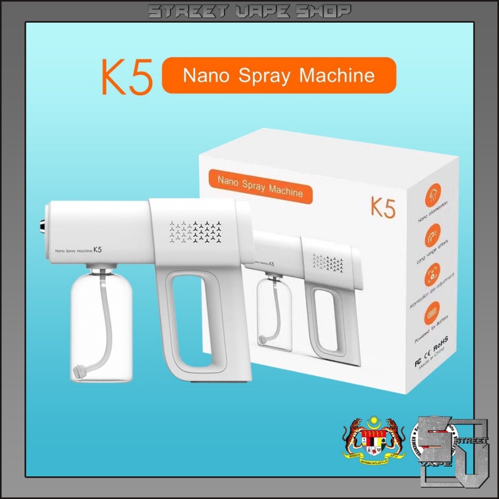 [Ready Stock] K5 Nano Spray Gun Atomizer Wireless Handheld Portable Disinfection Machine