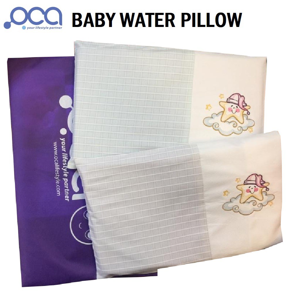 [GENUINE] OCA Baby Water Pillow Blue/ Pink (35cm x 20cm) Shopee