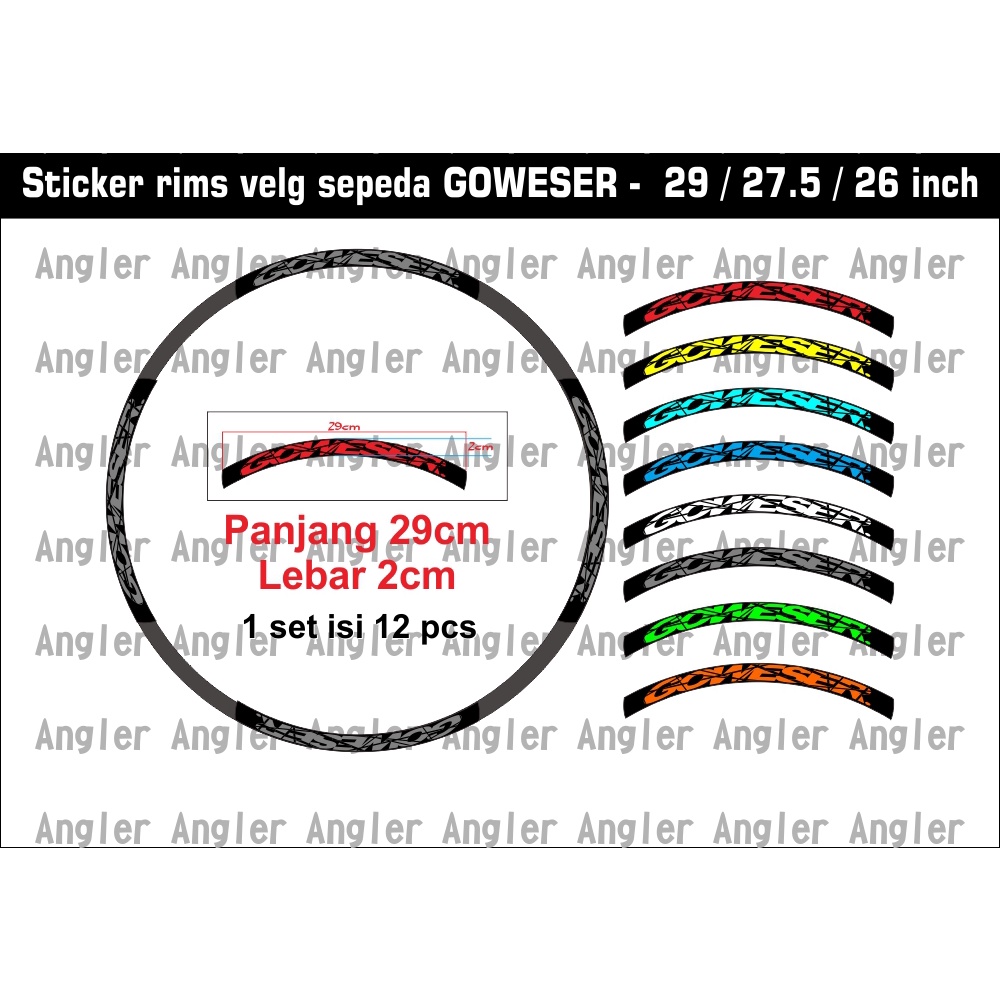 Goweser Bicycle Rim Sticker Decal MTB DH Bicycle Rim Sticker | Shopee ...