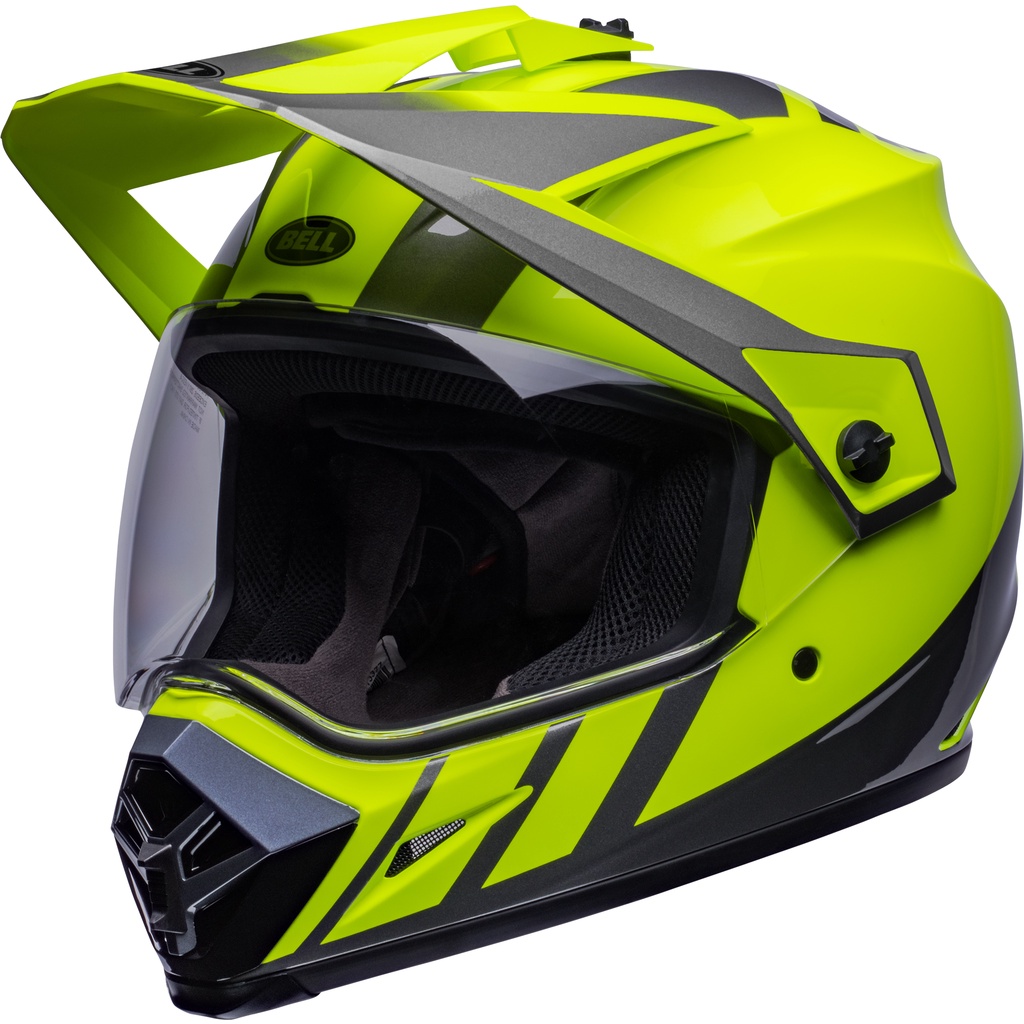 Bell Helmet MX-9 Adventure MIPS (Dash Gloss Hi-Viz Yellow/Gray ...