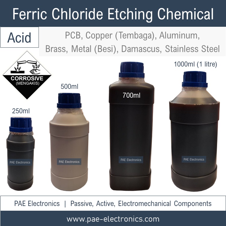 Ferric Chloride Etching Chemical, Ferrite Chloride, Acid, PCBs, Copper