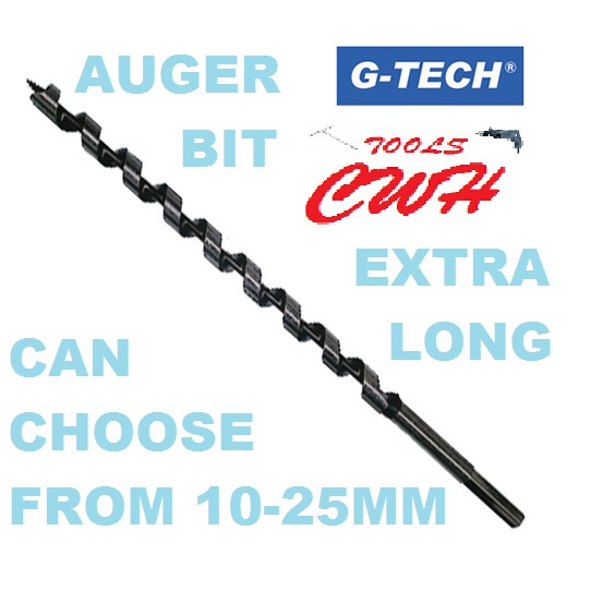 10mm25mm RANGE GTECH GCr15 EXTRA LONG WOOD AUGER BIT DRILL BITS