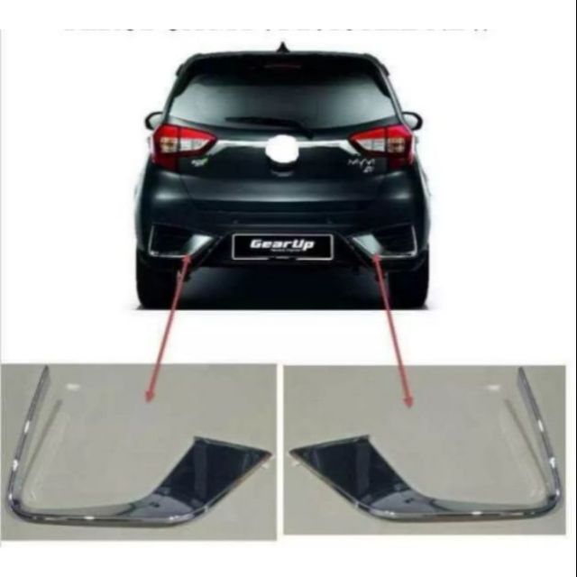 PERODUA MYVI REAR BUMPER GARNISH CHROME MYVI 20182 PCS Shopee Malaysia