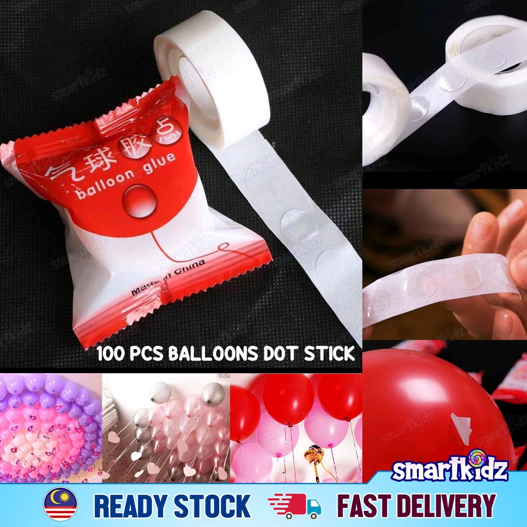 100 ADHESIVE DOTS Tape DIY Balloon Double Sided Glue Sticky