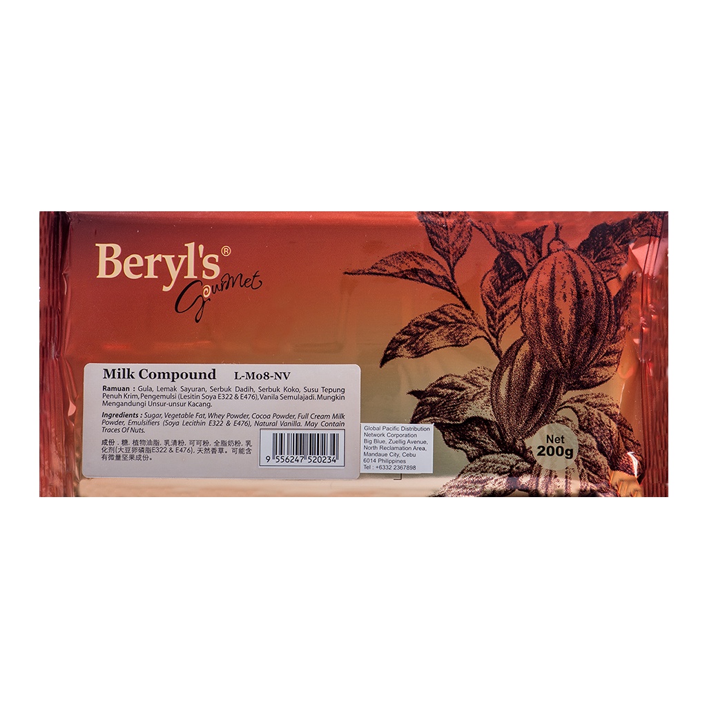 BERYL'S MILK/DARK/WHITE COMPOUND CHOCOLATE BAR 200G / BERYL'S MILK/DARK ...