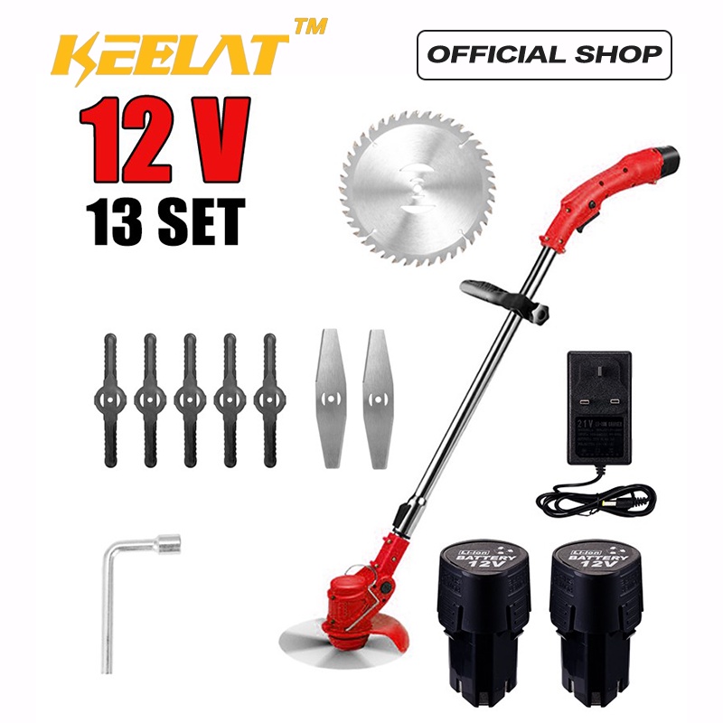 Keelat 388v 288v 188v 12v Mesin Rumput Wheel Grass Cutter Electric Lawn