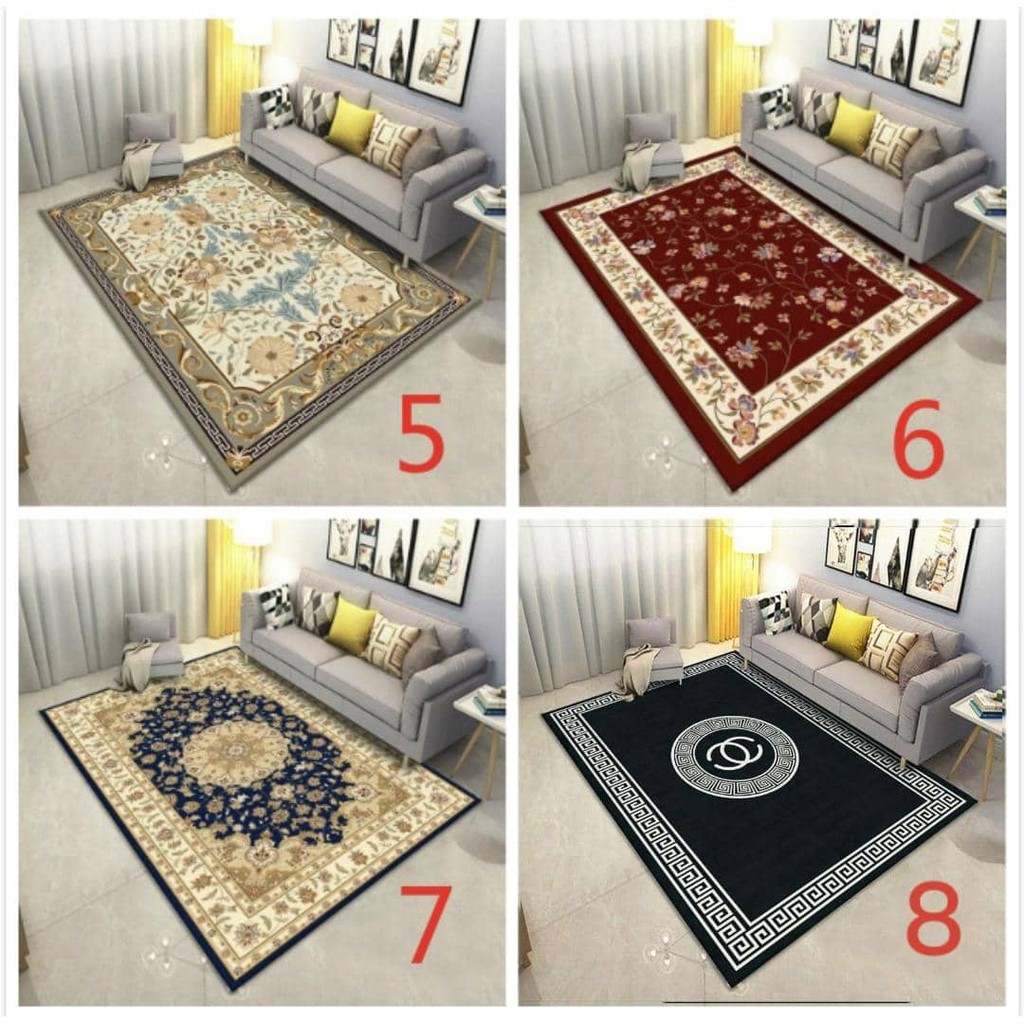 living room carpet LV velvet 3d XXL size / karpet velvet 3d 200x230cm