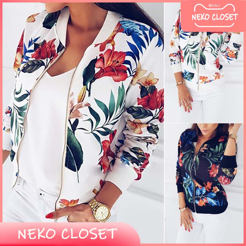 Flower bomber jacket on sale womens